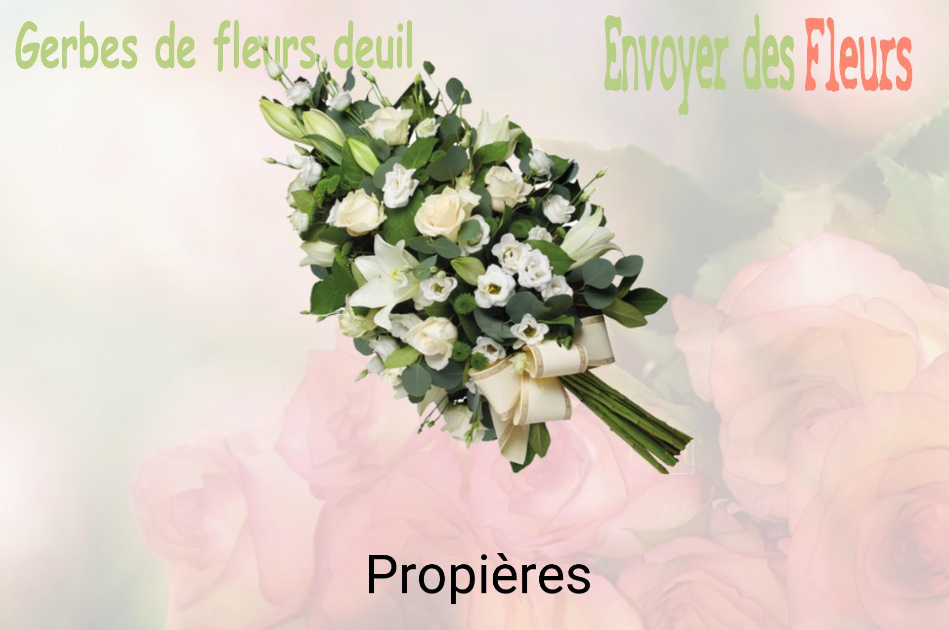 Gerbe de fleurs de deuil livrée à Propières